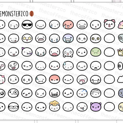 The Coffee Monsterz Co. Emoti Stickers