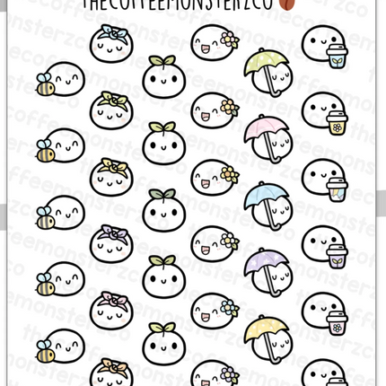 The Coffee Monsterz Co. Emoti Stickers