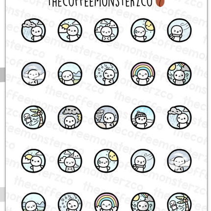 The Coffee Monsterz Co. Sticker Sheet
