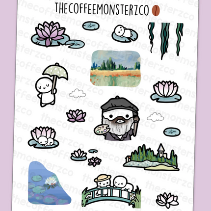 The Coffee Monsterz Co. Large Doodle Sticker