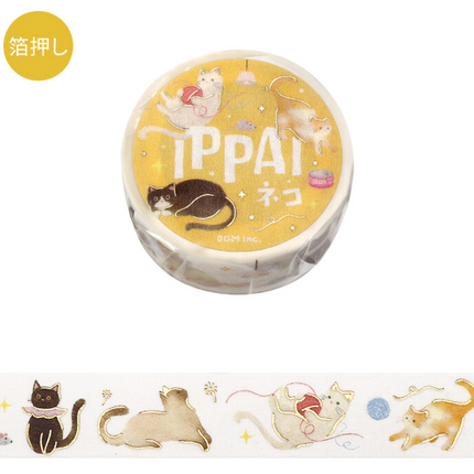 BGM IPPAI Foil-Stamping 15mm x 5m FULL ROLL Washi Tape