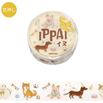 BGM IPPAI Foil-Stamping 15mm x 5m FULL ROLL Washi Tape