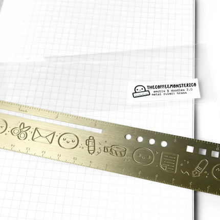 The Coffee Monsterz Co Emoti Metal Ruler