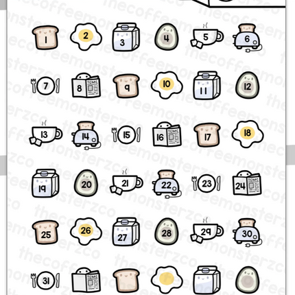 The Coffee Monsterz Co. Sticker Sheet