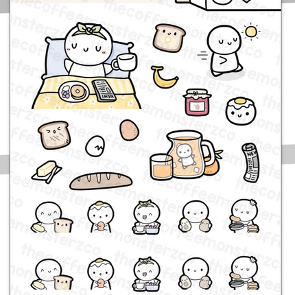 The Coffee Monsterz Co. Sticker Sheet