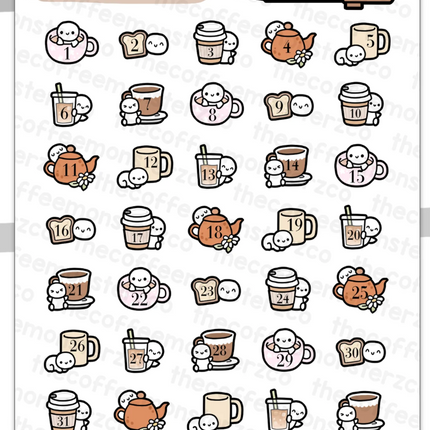 The Coffee Monsterz Co. Sticker Sheet