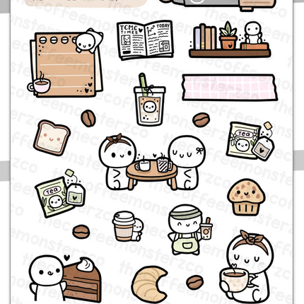 The Coffee Monsterz Co. Sticker Sheet