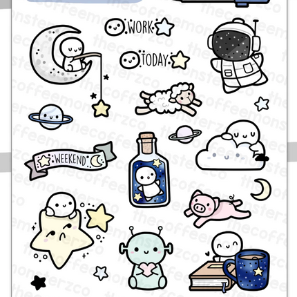 The Coffee Monsterz Co. Sticker Sheet