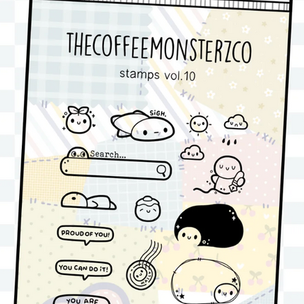 The Coffee Monsterz Co. Emoti Stamps Set Limited Edition