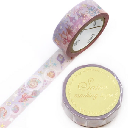 Saien Masking Tape 15mm x 7m FULL ROLL with Foil