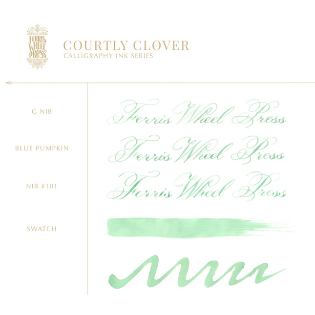 Ferris Wheel Press Calligraphy Ink - Courtly Clover