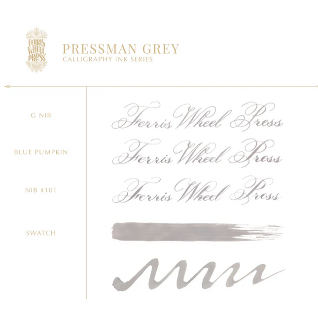 Ferris Wheel Press Calligraphy Ink - Pressman Grey