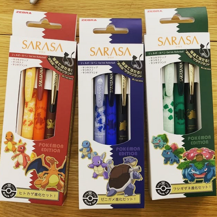 Zebra Pokemon 30th Anniversary Collaboration Sarasa 3-Pen Set
