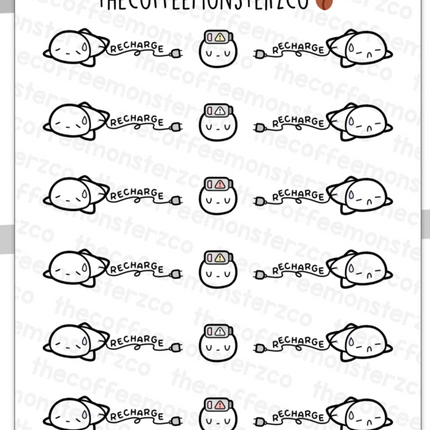 The Coffee Monsterz Co. Sticker Sheet