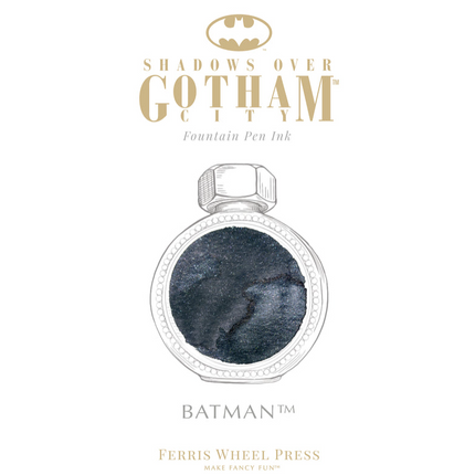 Ferris Wheel Press x Warner Bros. Shadows over Gotham Fountain Pen Ink Full Bottle (38mL)