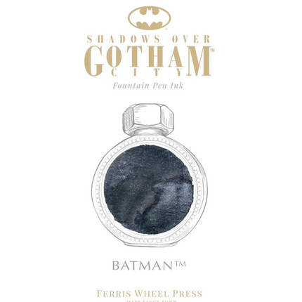 Ferris Wheel Press x Warner Bros. Shadows over Gotham Fountain Pen Ink Full Bottle (38mL)