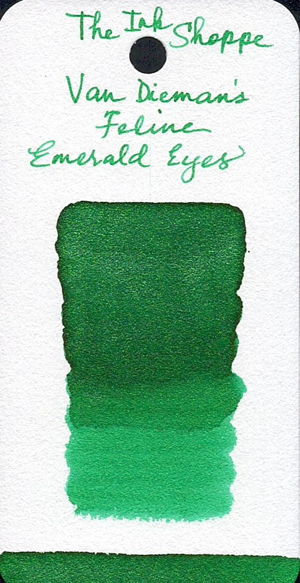 Van Dieman's Feline Fountain Pen Ink - Emerald Eyes