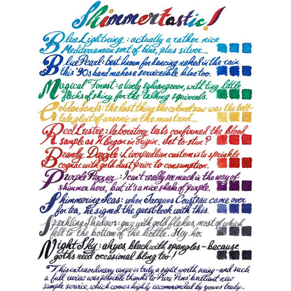 Diamine Shimmer-tastic Fountain Pen Ink Sample (3mL)