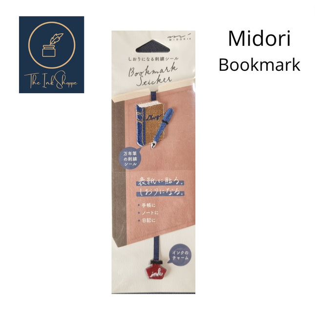 Midori Embroidered Bookmark Sticker - Diary/Ink