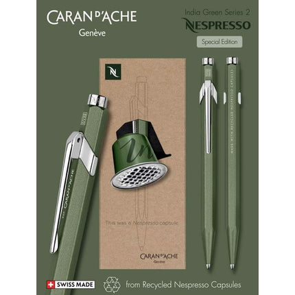 Caran d'Ache Nespresso 849 Ballpoint Pen Ink Recycled Capsules Limited Edition