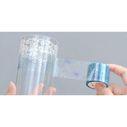 BGM Clear PET Tape FULL ROLL - Florals
