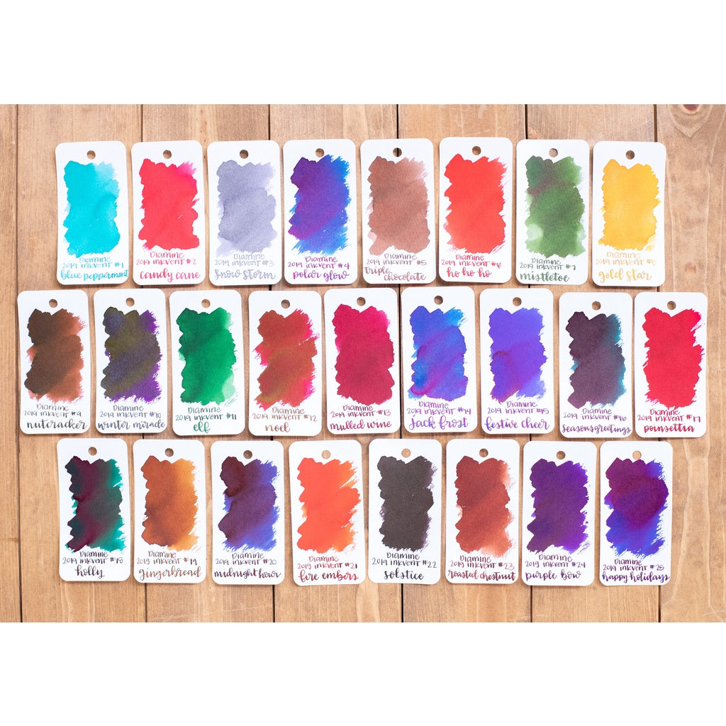 Diamine Inkvent 2019 Fountain Pen Ink Samples (3mL)