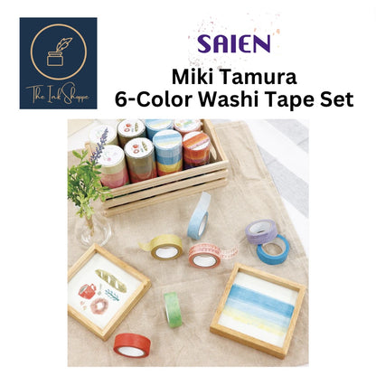 Saien Miki Tamura 6-Color Washi Tape Set