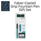 Faber-Castell Grip Fountain Pen Gift Set - Turquoise - Extra Fine Nib (EF)
