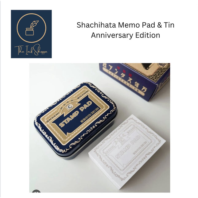 Shachihata Memo Pad and Tin Anniversary Edition