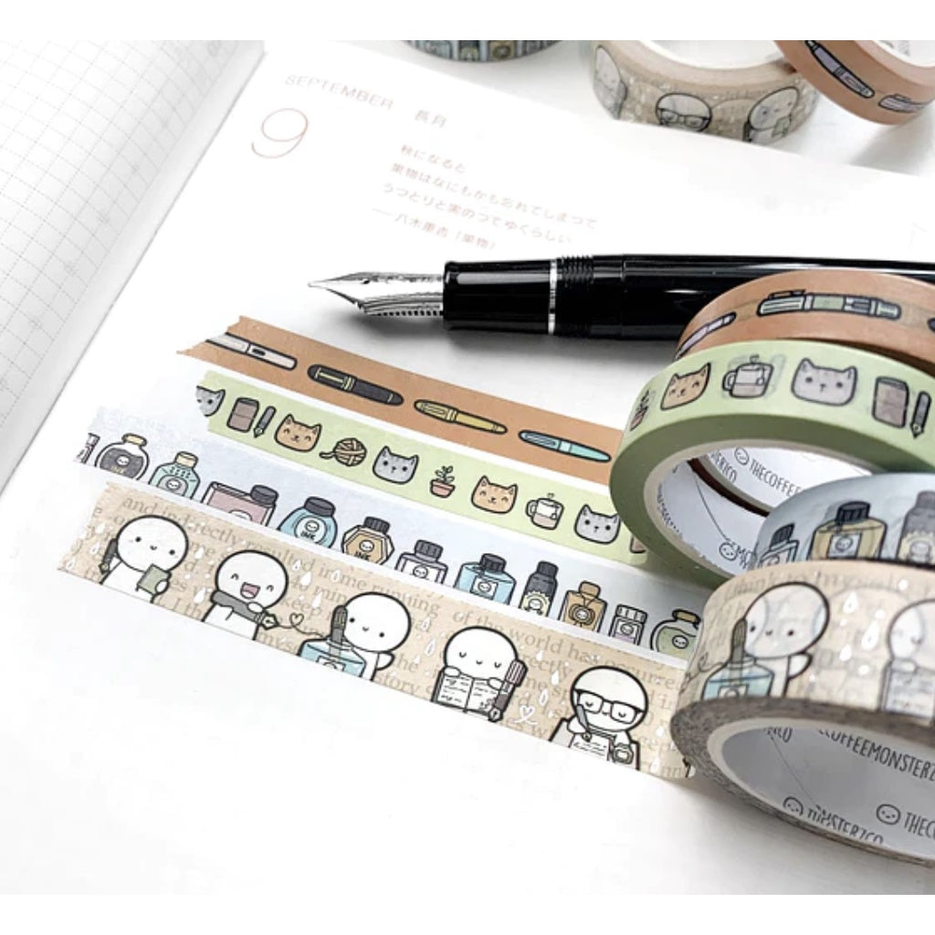 The Coffee Monsterz x Wonder Pens Washi Tape Limited Edition