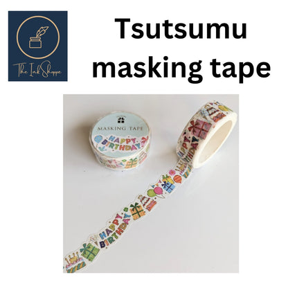 Tsutsumu 15mm x 5m Masking Tape Die-Cut Series