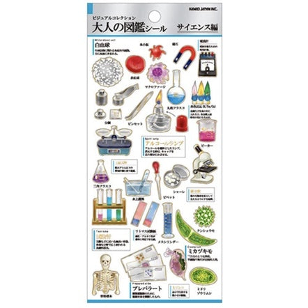 Kamio Japan Adult Visual Sticker Sheet with Gold Foil