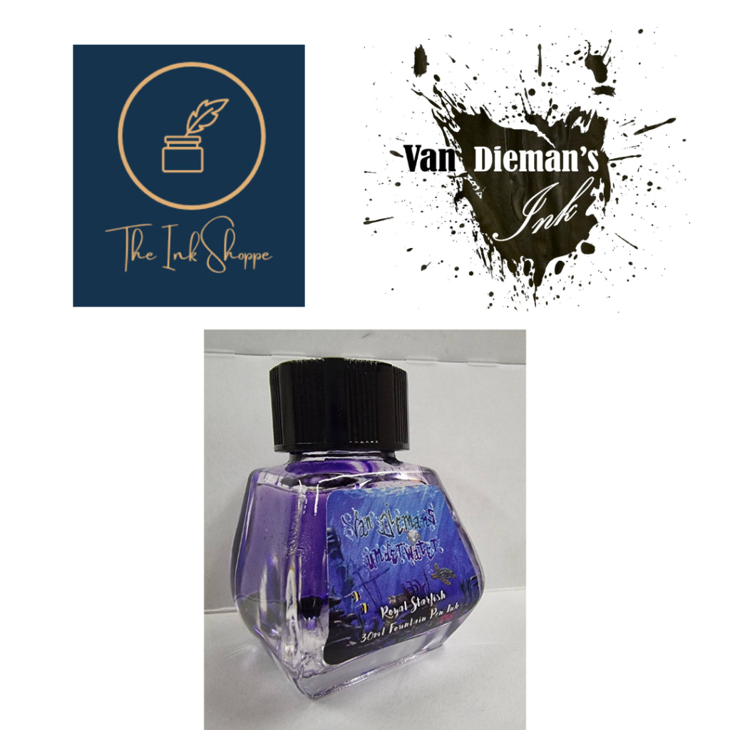 Van Dieman's Fountain Pen Ink EMPTY Bottle