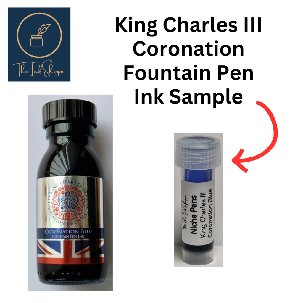 Niche Pens King Charles III Coronation Fountain Pen INK SAMPLE (3ml)