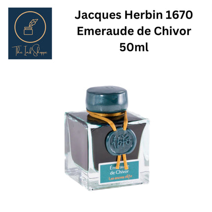 Jacques Herbin Emeraude de Chivor Fountain Pen Ink FULL Bottle 50ml