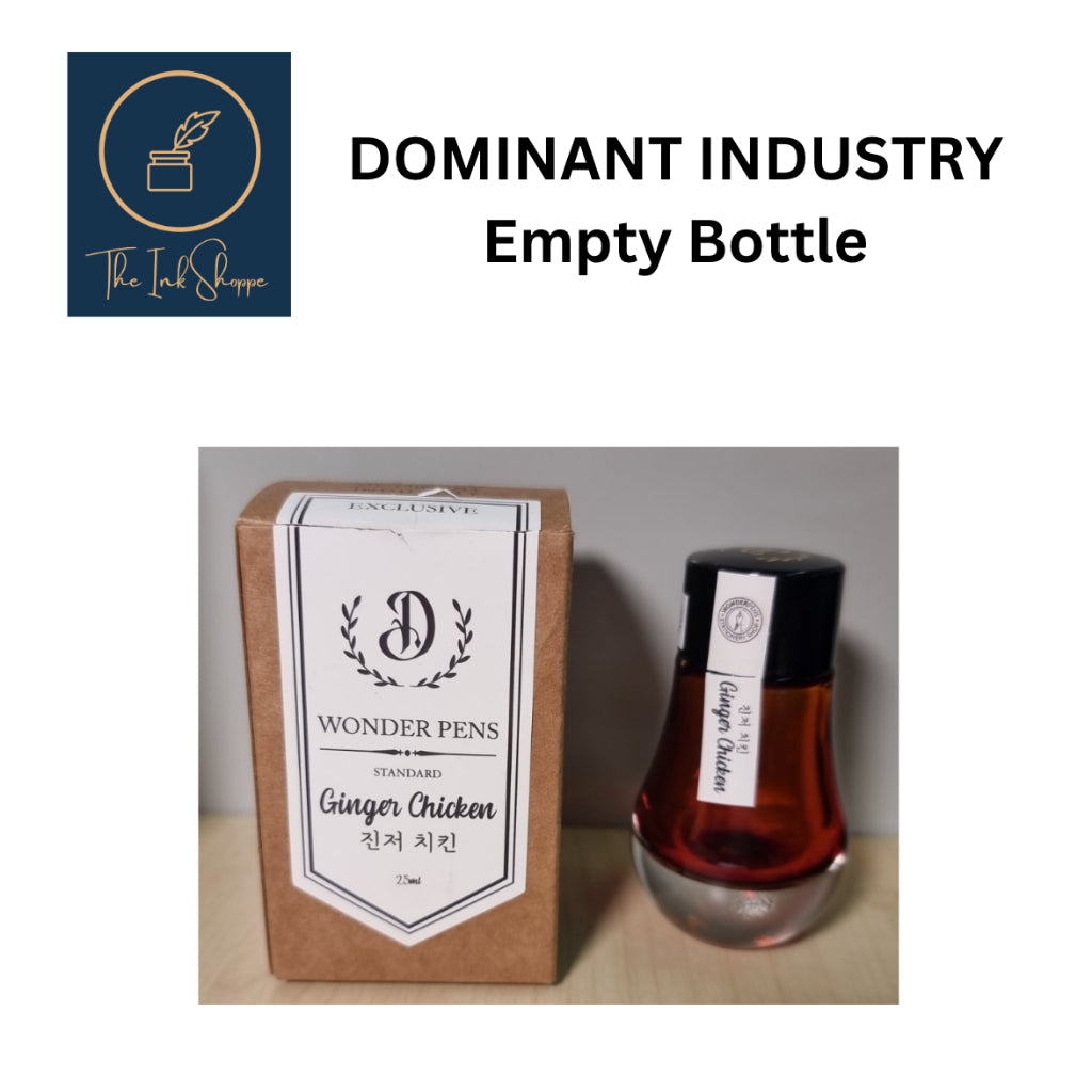 DOMINANT INDUSTRY FOUNTAIN PEN INK EMPTY BOTTLE