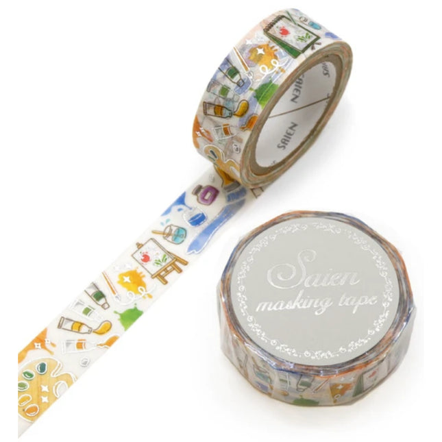 Saien Masking Tape 15mm x 7m FULL ROLL with Foil