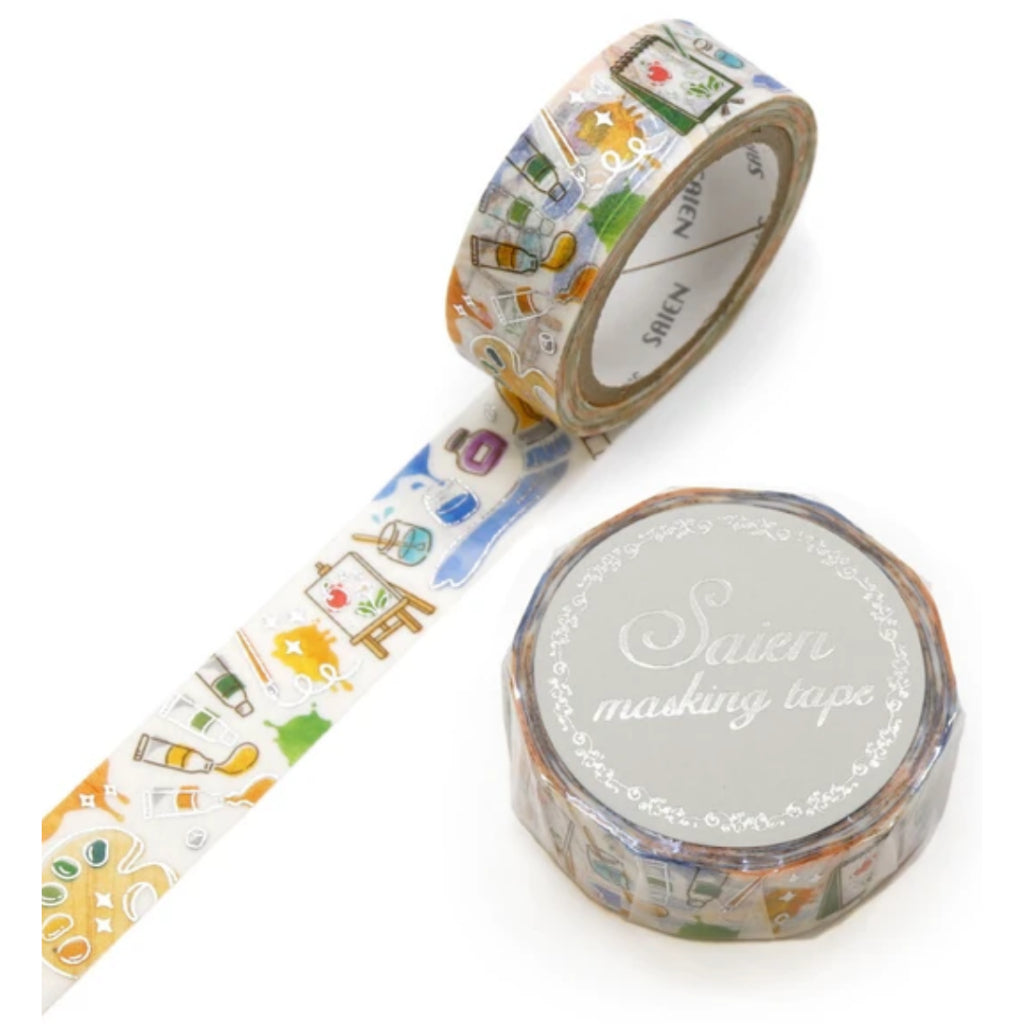 Saien Masking Tape 15mm x 7m FULL ROLL with Foil