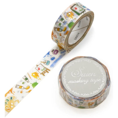 Saien Masking Tape 15mm x 7m FULL ROLL with Foil