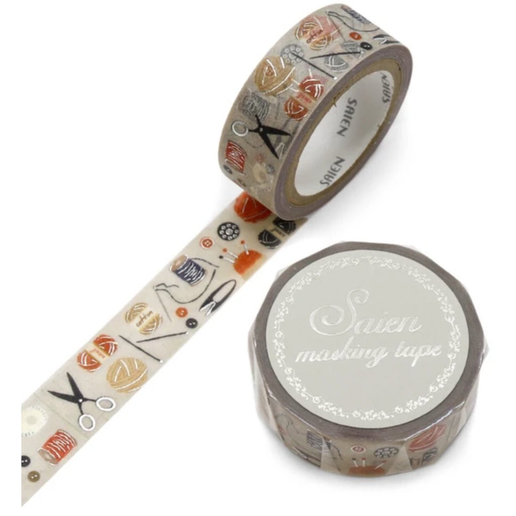 Saien Masking Tape 15mm x 7m FULL ROLL with Foil