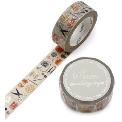 Saien Masking Tape 15mm x 7m FULL ROLL with Foil