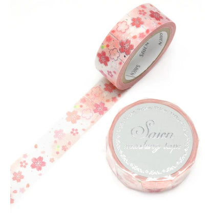 Saien Masking Tape 15mm x 7m FULL ROLL with Foil