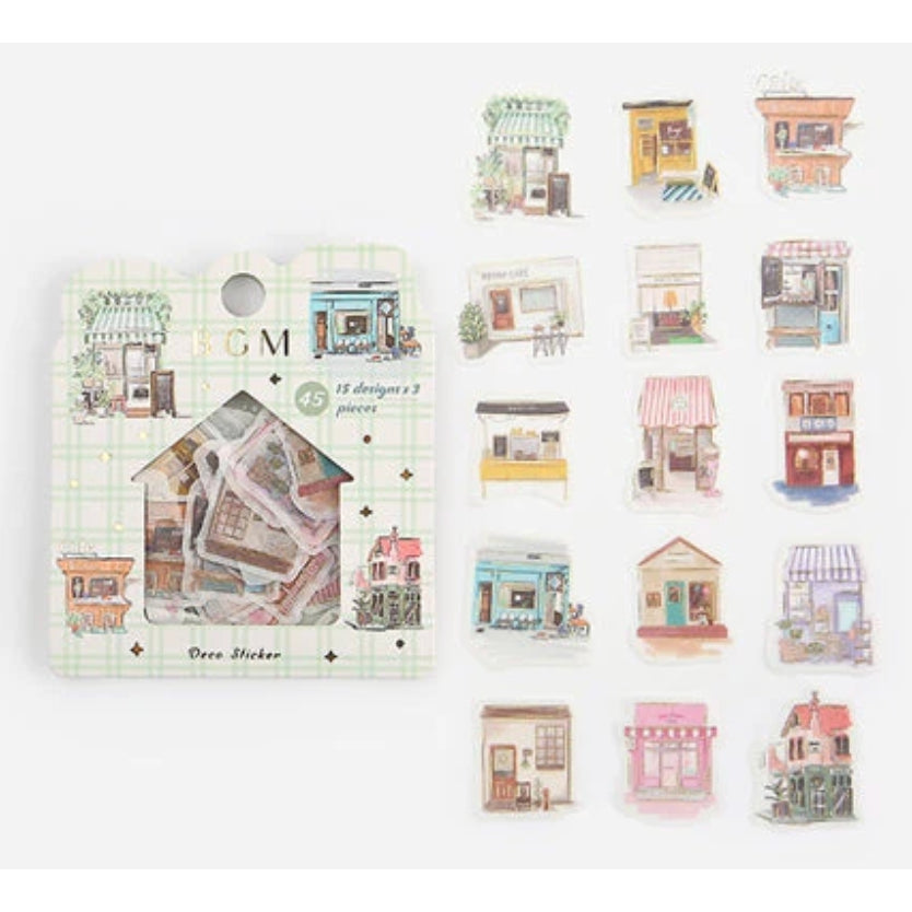 BGM Flake Stickers with Gold Foil Stamping - Pack of 45 Stickers