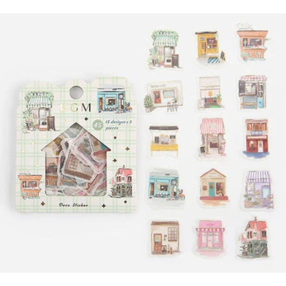 BGM Flake Stickers with Gold Foil Stamping - Pack of 45 Stickers