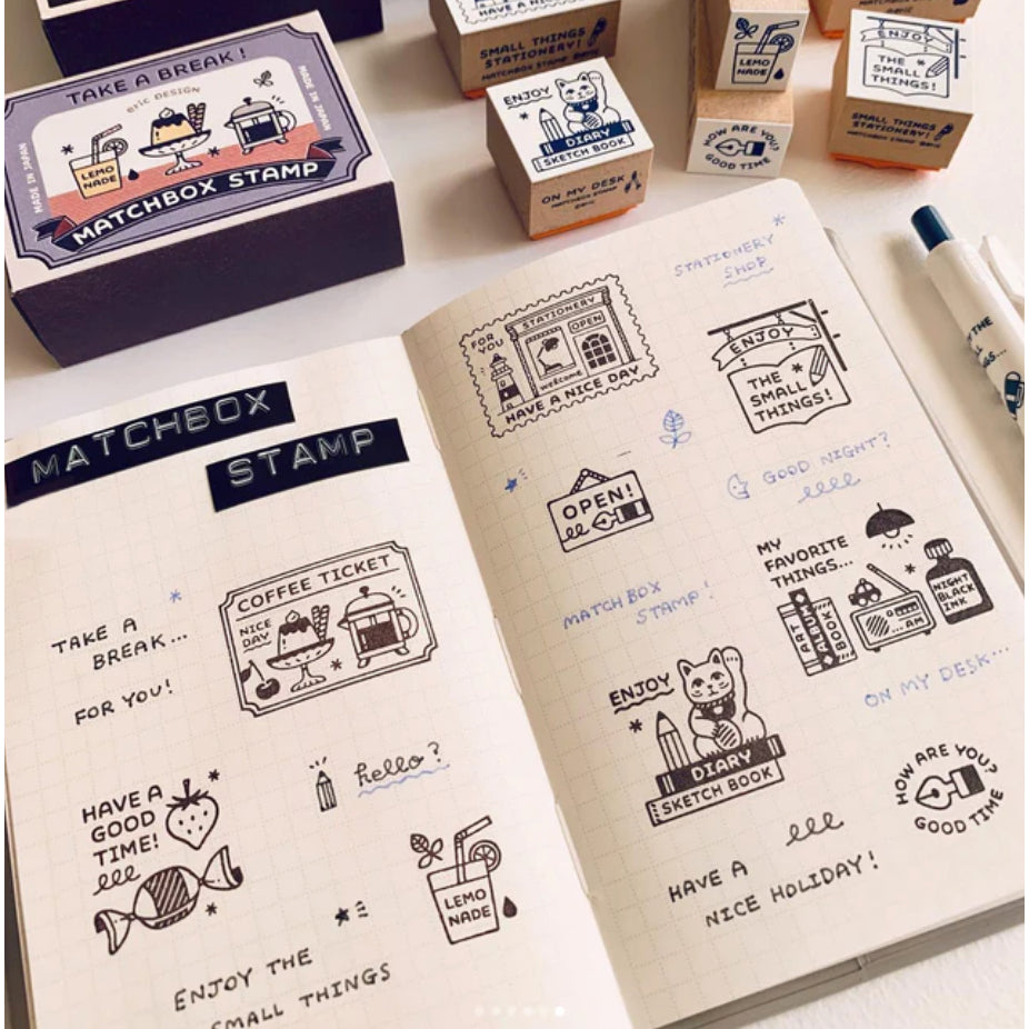 Sanby x Eric Matchbox Rubber Stamp Set