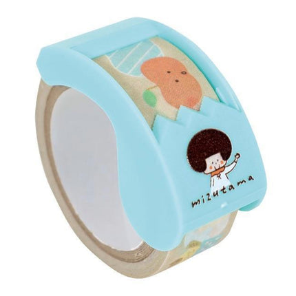 Kutsuwa Masteno Ribbon Bon x Mizutama Washi tape Cutter with Washi Tape