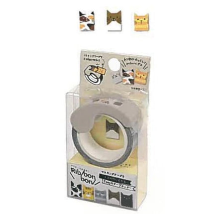 Kutsuwa Masteno Ribbon Bon Washi Tape Cutter with Printed Washi Tape