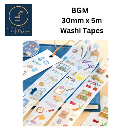 BGM 30mm x 5m Washi Tape Full Roll