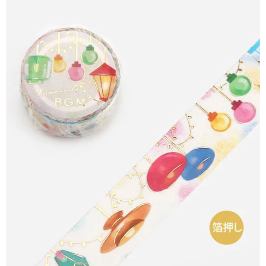 BGM 20mm x 5m Washi Tape with Gold-Foil Stamping