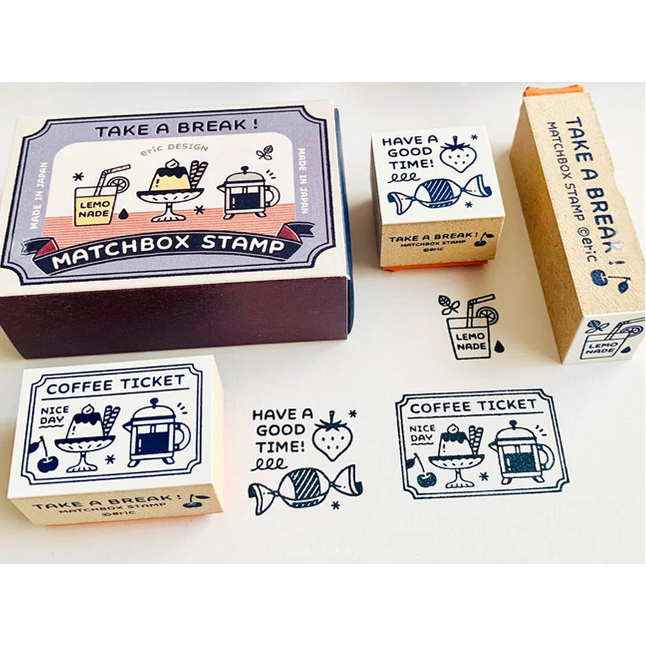 Sanby x Eric Matchbox Rubber Stamp Set